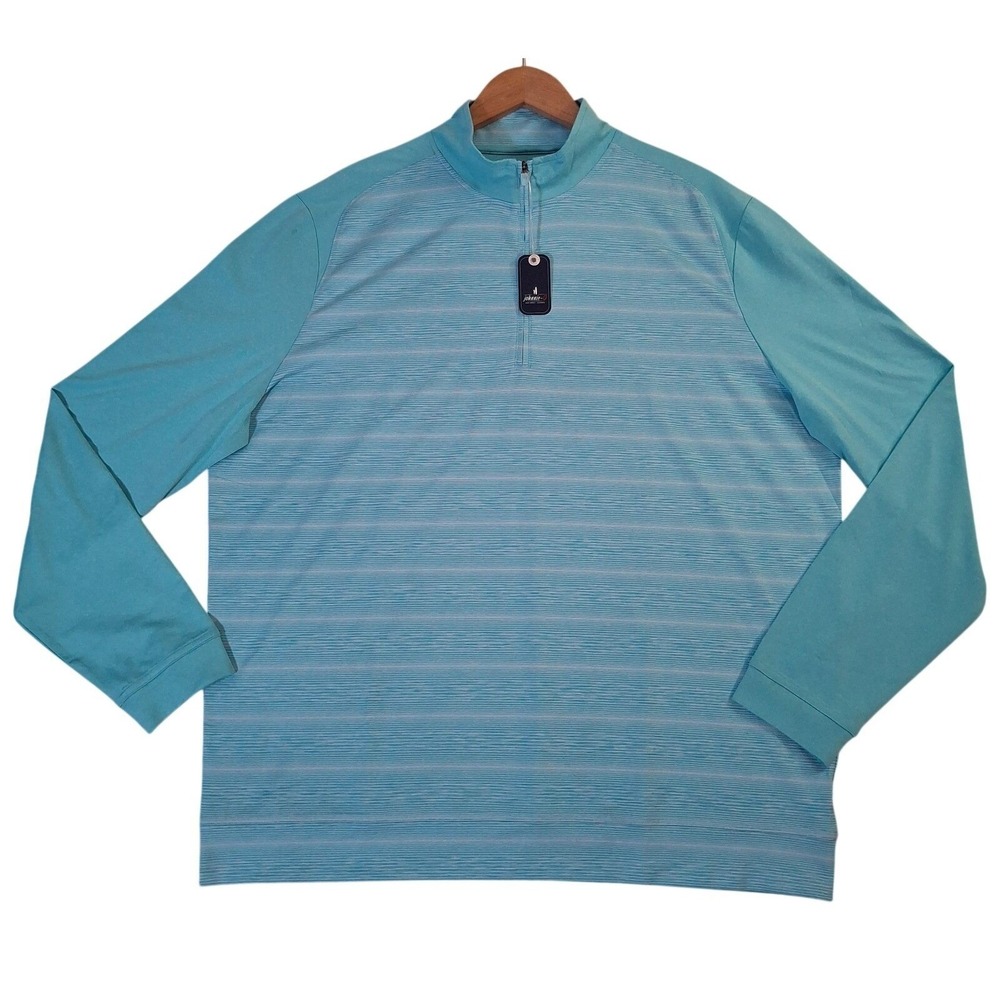 Johnnie-O Bert 1/4‎ Zip Pullover Shirt Men's XL Golf Baja Blue MSRP $128